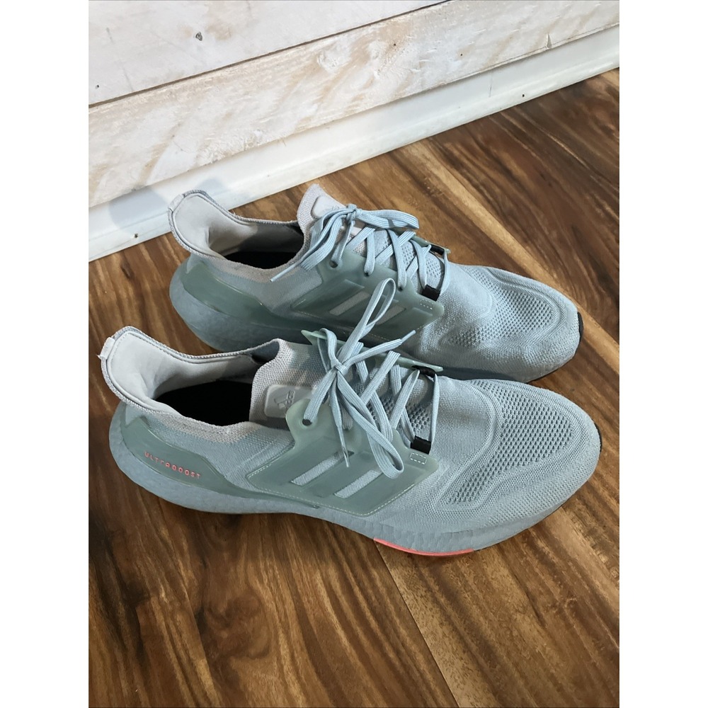 Adidas Men's ULTRABOOST 22 "Magic Grey" Blue Running Sneakers Size 13 Preowned